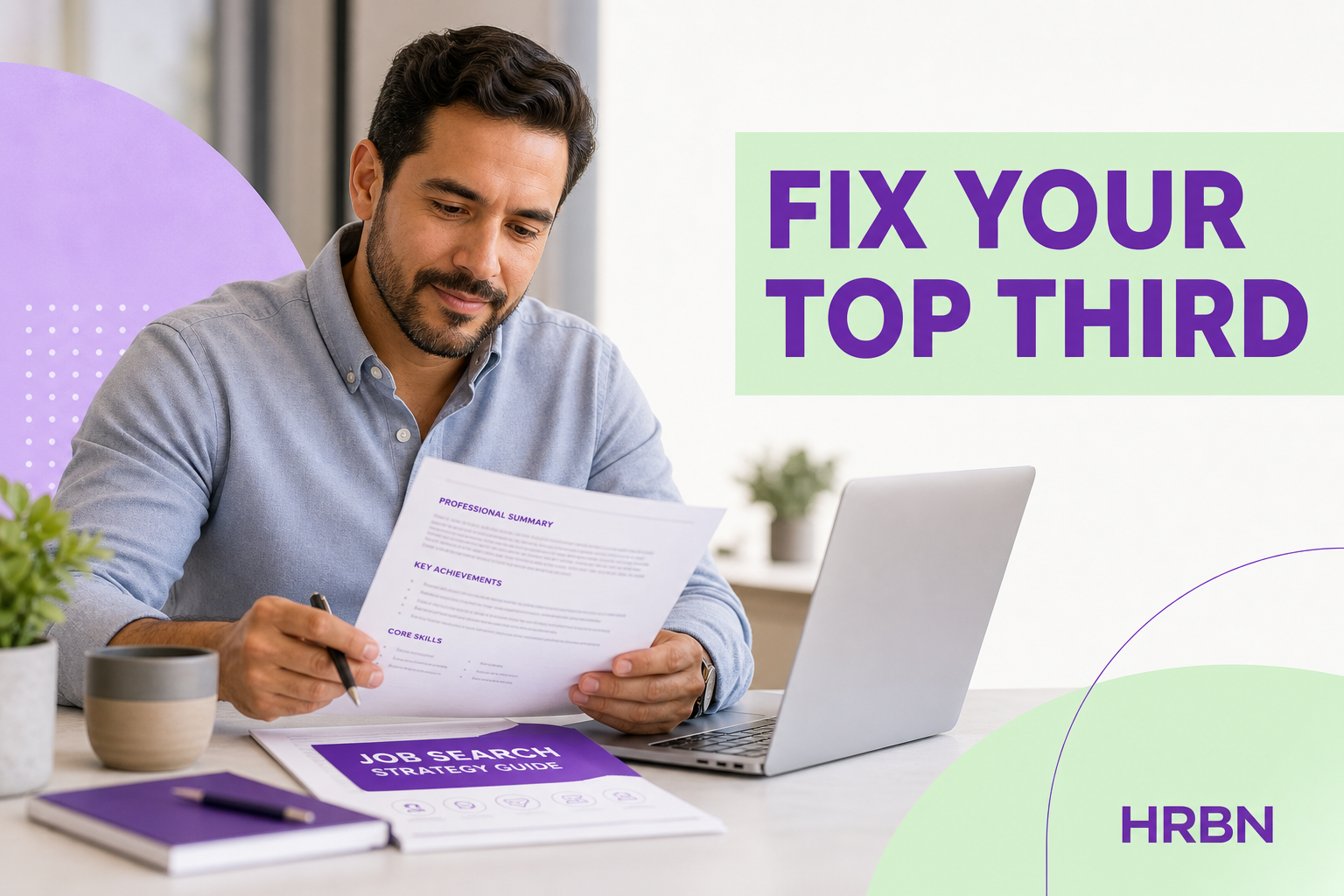 Job seeker improving executive summary that gets read for better career clarity